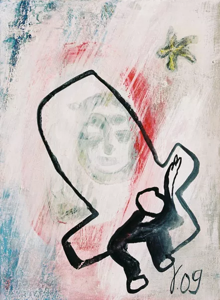Vers l'étoile, 2010, Planche peinte